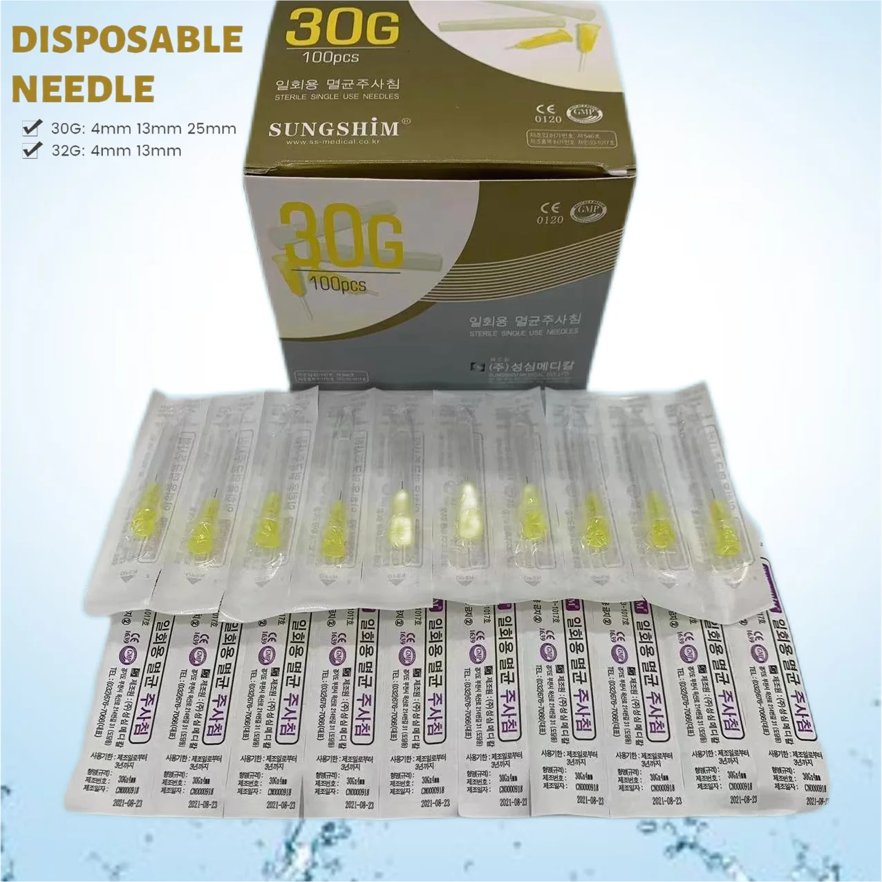 100pcs Painless Small Needle 32G 34G 4mm   Disposable 30G Medical Micro-Plastic Injection Cosmetic Sterile Needle Surgical Tool medical vacuum blood collection tube sterile pet disposable lab test tubes 12 x 75mm 5ml 100pcs