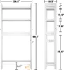 Bamboo 3-Tier Over-The-Toilet Space Saver Organizer Rack, Stable Freestanding Above Toilet Stand with 3 Hooks for Bathroom, 4