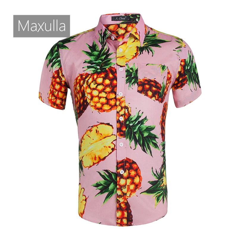 

Summer Men's Short Sleeve Shirt Outwear Casual Male Breathable Hawaii Beach Shirt Fashion Cotton Printed Tops Mens Clothing
