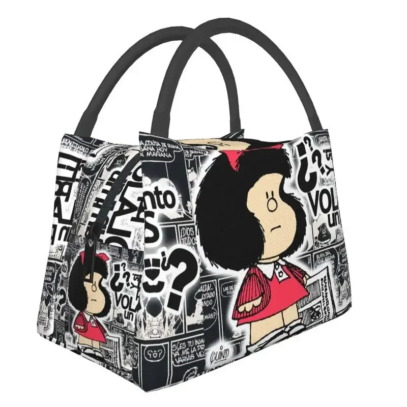 

Винтажные комиксные Ланч-боксы Quino Mafalda, водонепроницаемые Мультяшные Ланч-боксы с термоизоляцией, пищевой контейнер