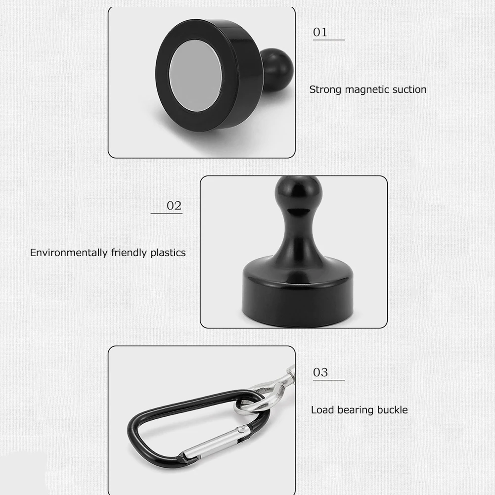 Magnet Hooks Outdoor Strong Heavy Duty Separable Tent Canopy Carabiner Clip Camping Tools Accessories