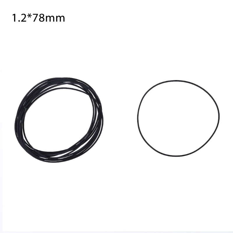 10Pcs 1.2mm Universal Cassette Tape Machine Belts Assorted Common Square Rubber Belt for CD DVD Recorders Walkman