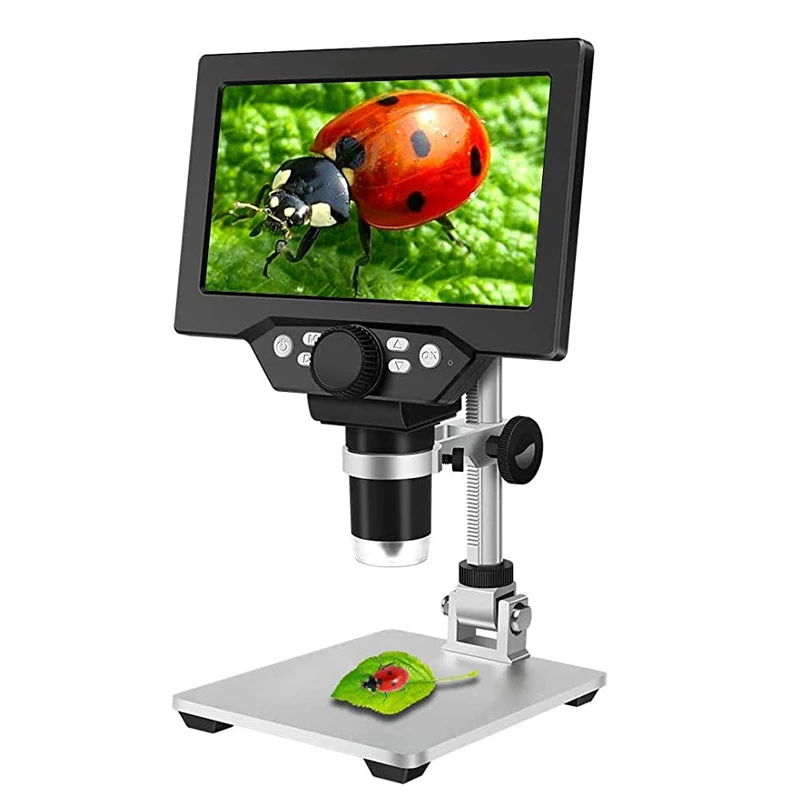 

7 inch LCD Digital USB Microscope 12MP 1-1200X Magnification Handheld Camera Video Recorder Endoscope Rechargeable Battery