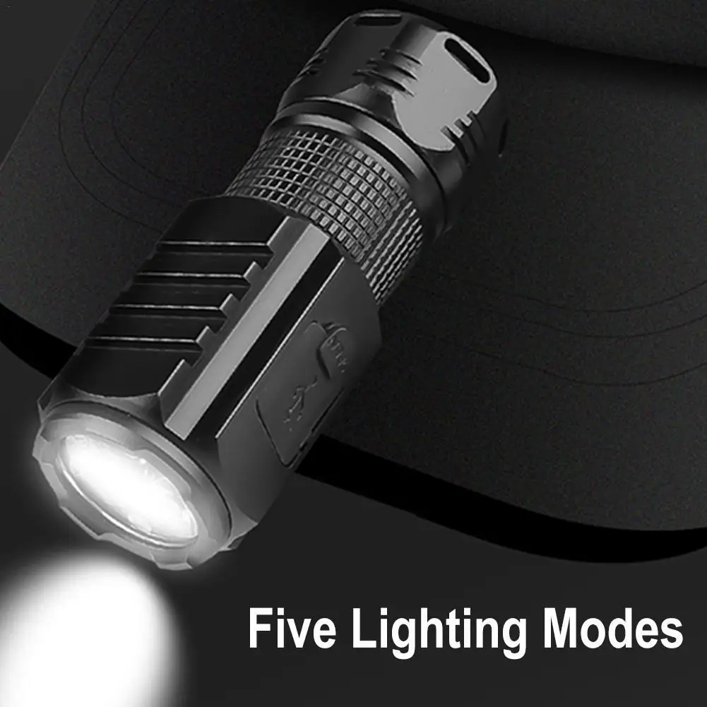 

Portable Super Bright Flashlight Rechargeable Night Hike Lighting Three-eyed Flashlight Emergency Lighting