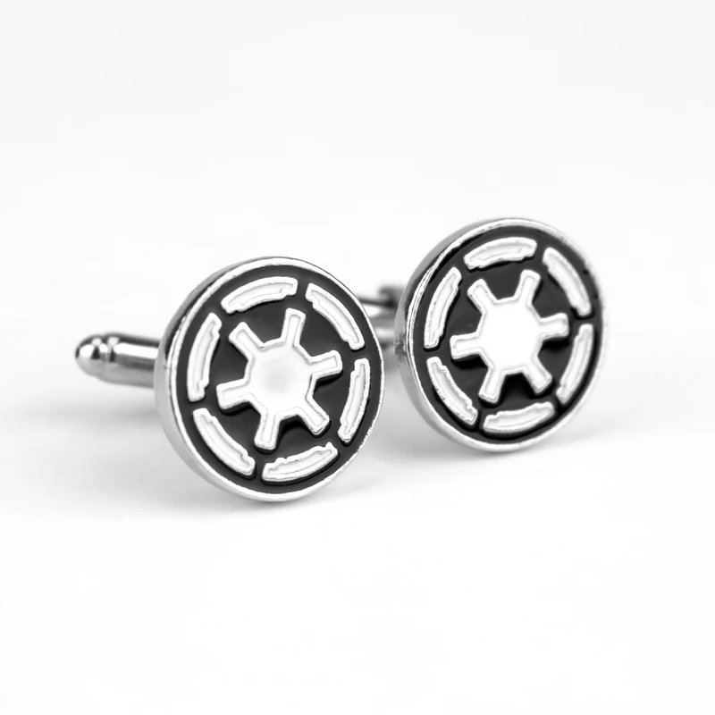 

Star Wars Galactic Empire Cufflinks Metal Enamel Logo Badge Cuff Links Men Business Party Accessories Fashion Movie Periphery