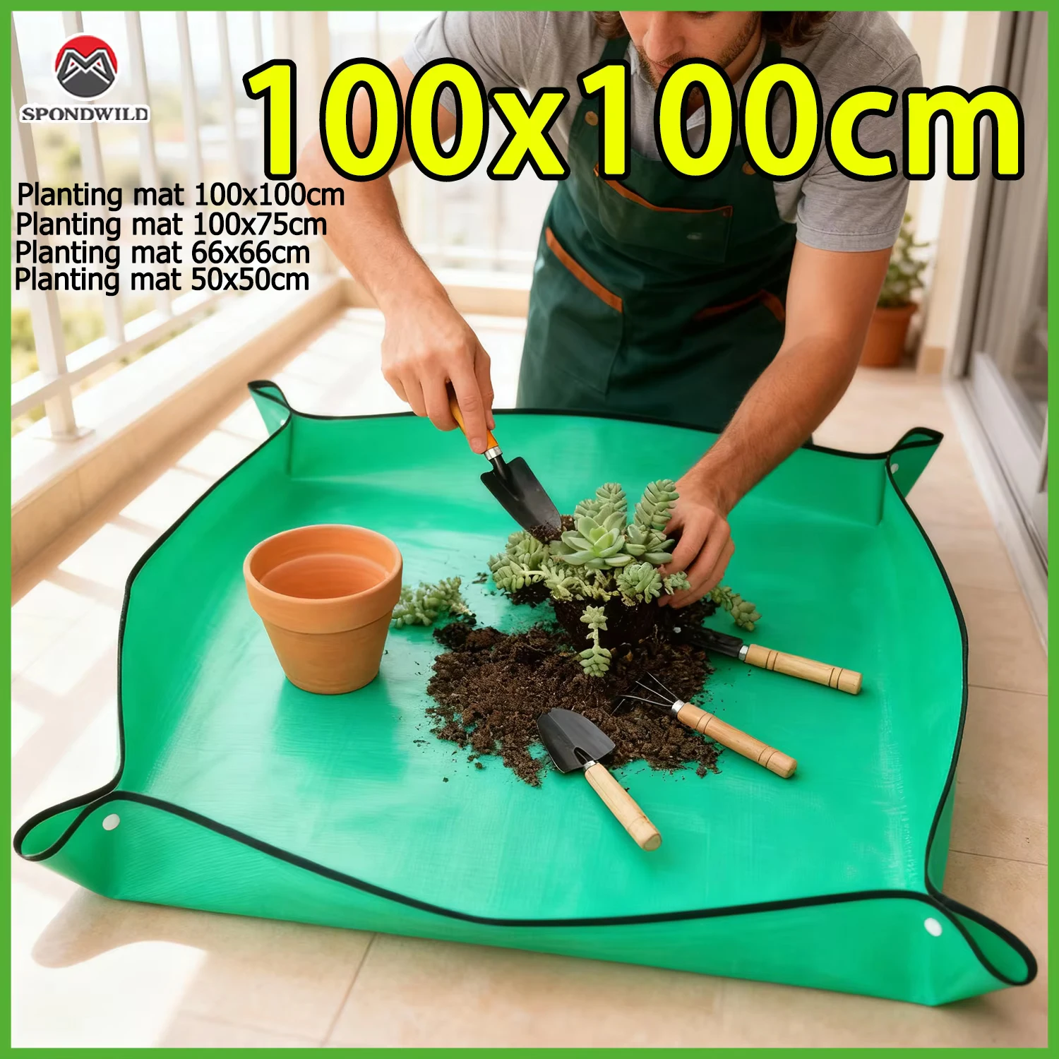 100x100cm Tray Plant Accessories Plant Regeneration Mat Waterproof Transplant Pad Mixing Soil Plant Pruning Tool Gardening Gifts 100x100cm Tray Plant Accessories Plant Regeneration Mat Waterproof Transplant Pad Mixing Soil Plant Pruning Tool Gardening Gifts