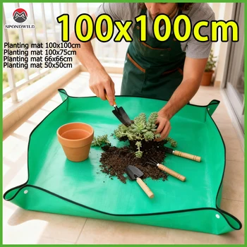 100x100cm Tray Plant Accessories Plant Regeneration Mat Waterproof Transplant Pad Mixing Soil Plant Pruning Tool Gardening Gifts