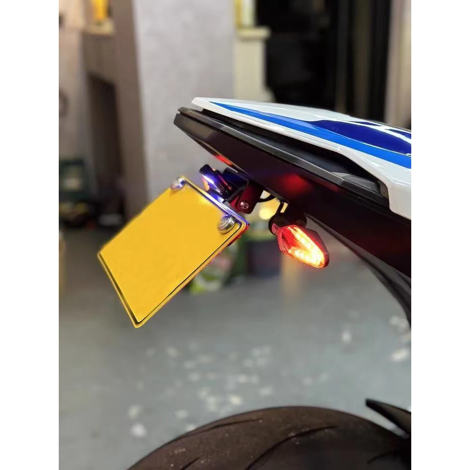 BMW S1000RR S1000R M1000R 2019 - 2024 2025 접이식 번호판 홀더 브래킷 리어 펜더 제거기 숏형