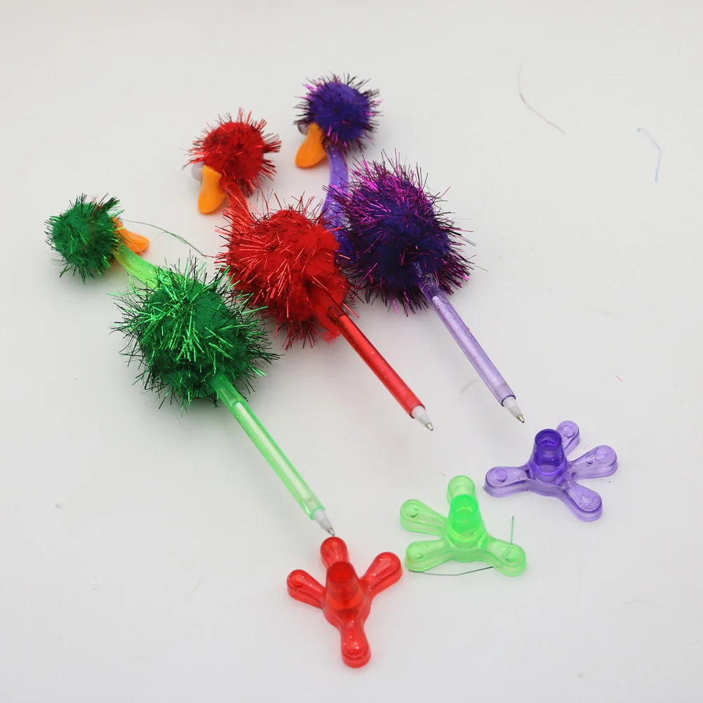 

Новинка, ручки с фламинго, в форме страуса, Мультяшные пушистые шариковые ручки, турецкие гелевые ручки, рождественские пасхальные наполнители, разные цвета