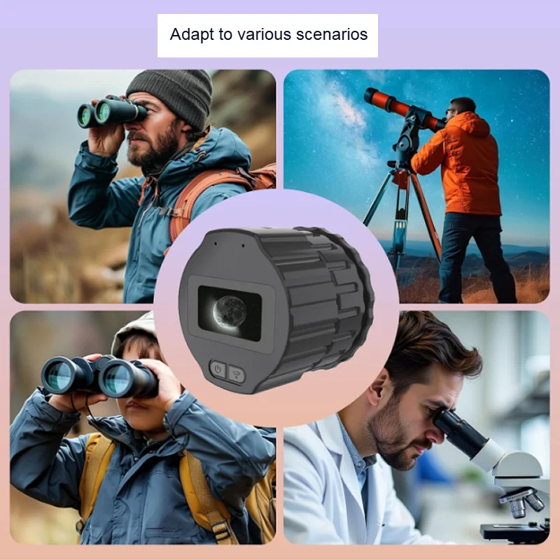 현미경 와이파이 HD 전자 접안렌즈 카메라 1.5인치 화면 녹화 천체 사진 촬영용 내장 와이파이 행성 조류 관찰