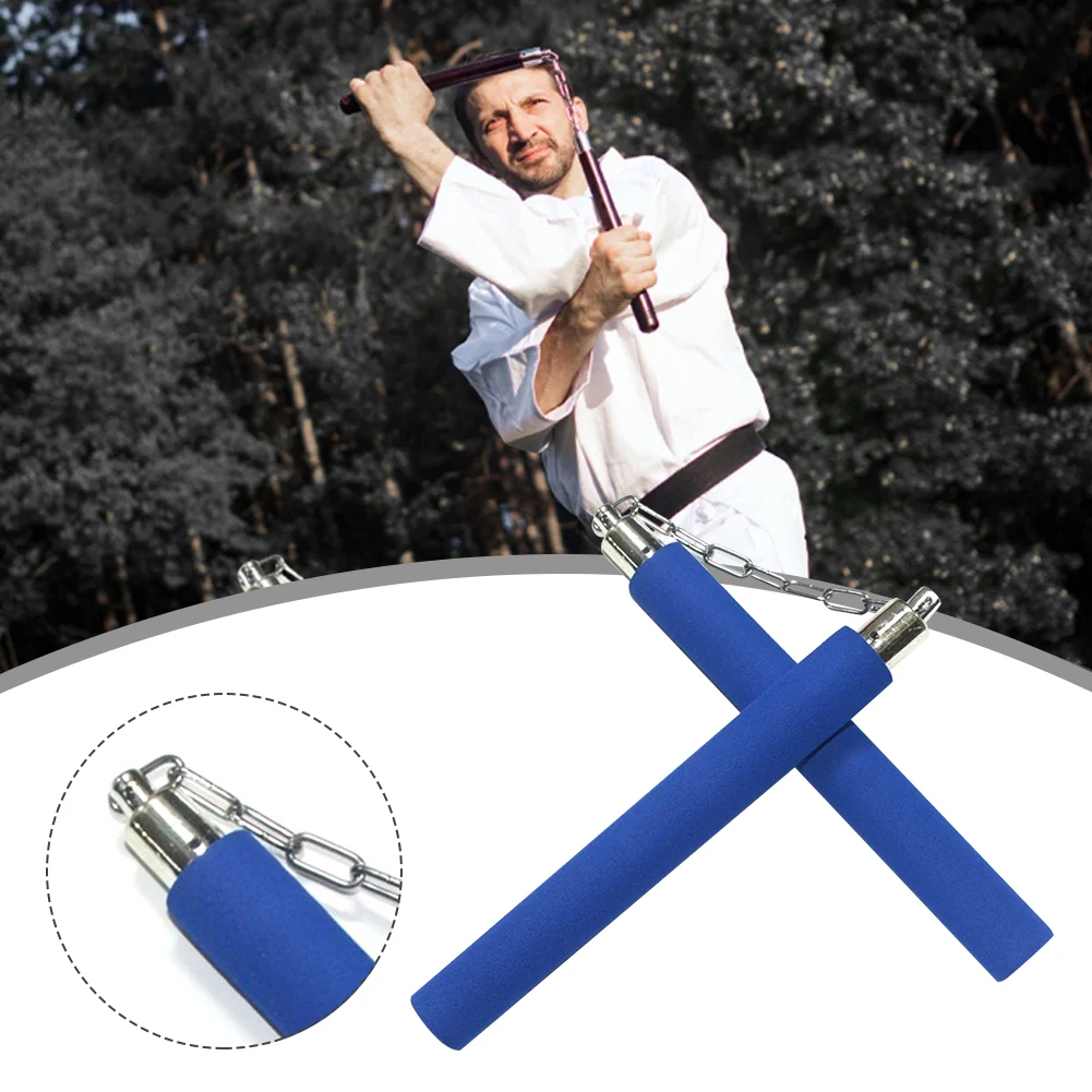 Foam Nunchakus 5-1pc Safe Foam Rubber Martial Arts Nunchakus with Chain Fitness Kung Fu Practice For Kids Adults Foam Training Sticks