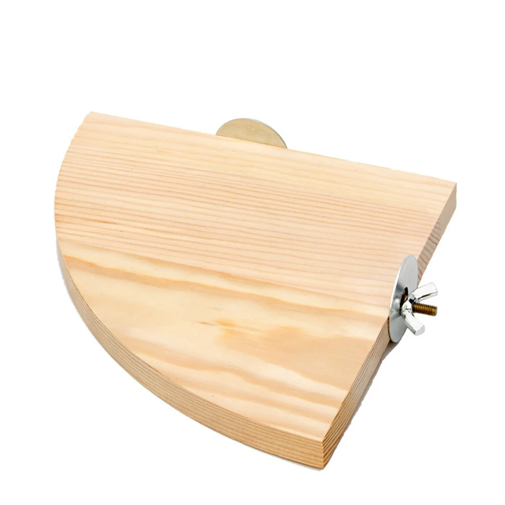 Parrot Bird Wood Perch Stand Platform Rectangle Fan-shaped Shelf Stand Board For Budgie Parakeet Cockatiel Hamster Gerbil Rat 5
