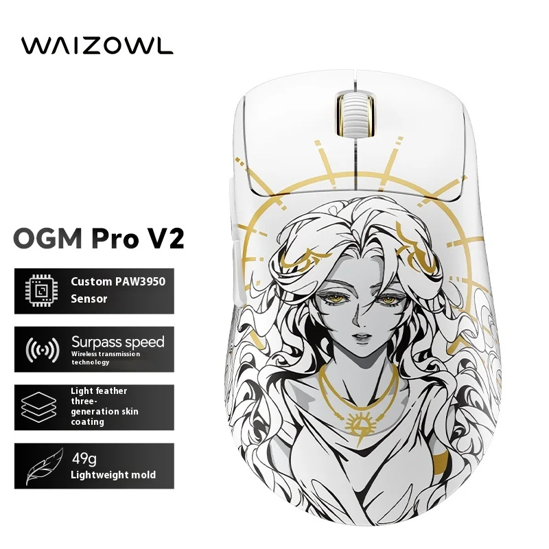 Waizowl Ogm Pro V2 マウス Hades 3 モードワイヤレス Paw3950
