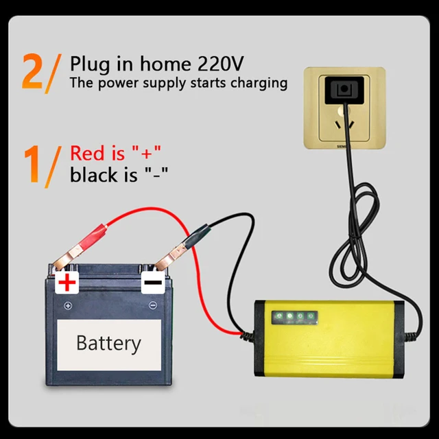 Batterie ladegerät 12V 2a Auto Motorrad Batterie ladegerät LED