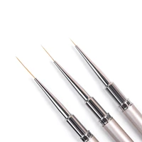 1Pc Kolinsky Acrylic French Stripe Nail Art Line Painting Pen  8mm 15mm 20mm Grid Liner Stripes Drawing Brush Manicure Art Tool 1