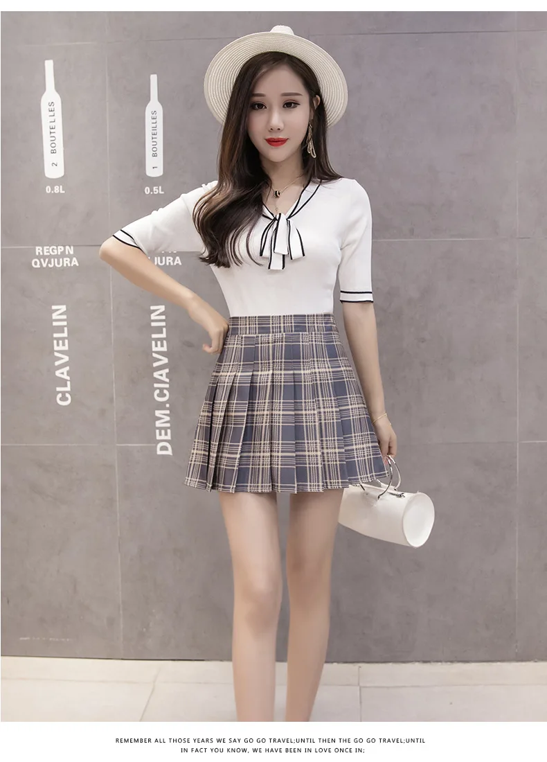 Plaid Pleated Skirt Mini Skirts Summer Winter Black Mini Skirts Women Korean Japanese Style Micro Skirt School White Skirt Y2k black tennis skirt