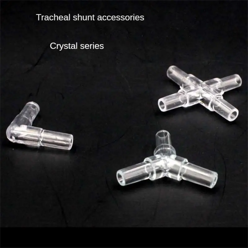 1~4PCS 5mm Aquarium Fish Tank Water Pipe Fittings Air Pump Hose Distributor Splitters Elbow Tee Transparent Acrylic Connectors 3
