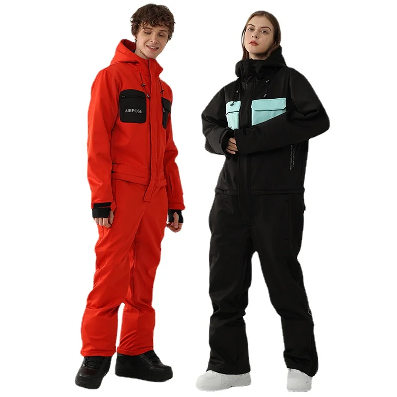 OnePieceSkiSuitWomenOutdoorSnowboardJacketMenOveralls