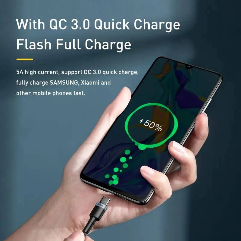 รูปสินค้า สายชาร์จ USB-C 100W ชาร์จเร็ว สำหรับ iPhone 17 Pro Max และอุปกรณ์อื่นๆ
