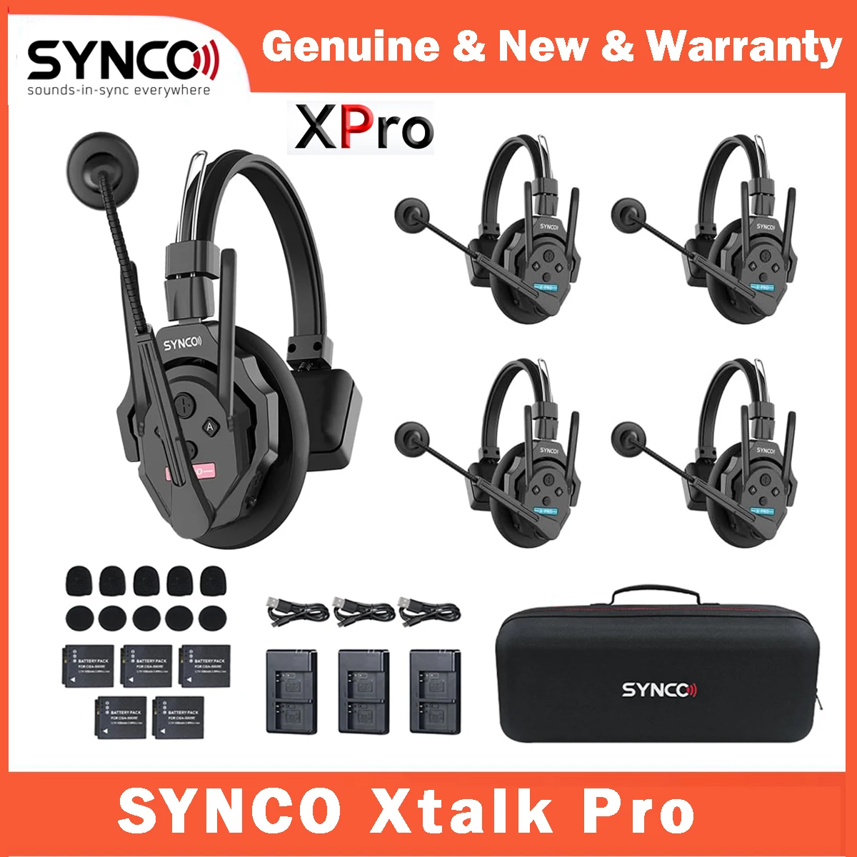 Synco-ワイヤレスインターホンシステム用ヘッドセット,映画製作用伝送