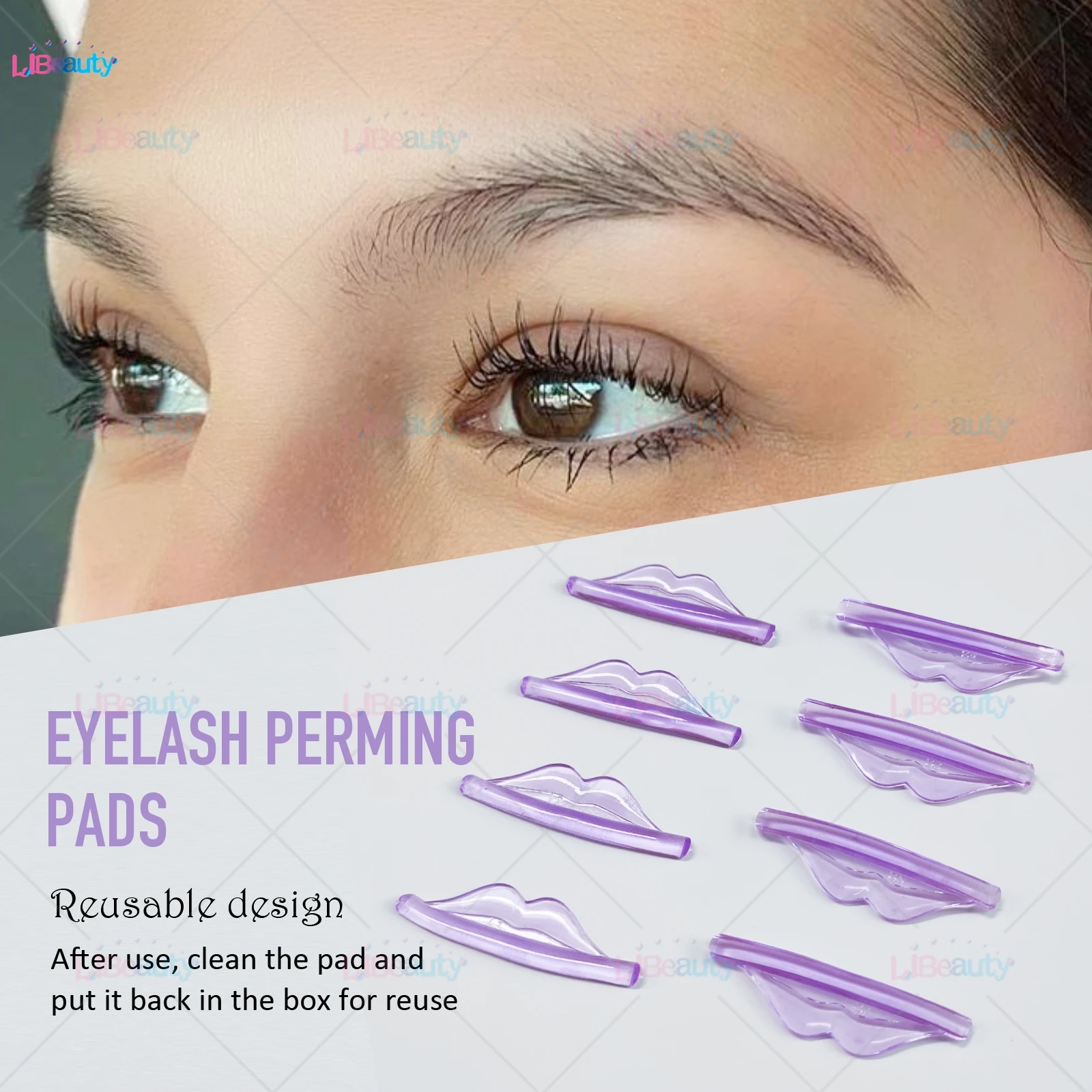 

Libeauty 4 пары, профессиональные, не свободные, мерцающие липкие ресницы, фотолифтинг ресниц, инструмент для макияжа