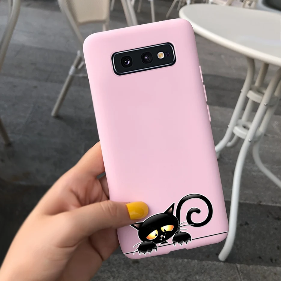 Lovely Pattern Soft Silicone Matte Phone Case with Bumper Protection