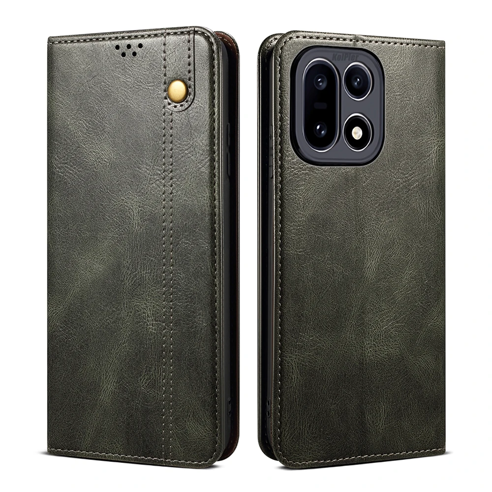 Luxury Leather Flip Wallet Case with Card Slot and Magnetic Stand - Premium Protective Phone Cover