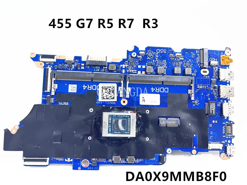 

DA0X9MMB8F0 For HP Probook 455 G7 X9M Laptop Motherboard L98554-601 L98554-601 With Ryzen R5-4500U R7-4700U CPU DDR4