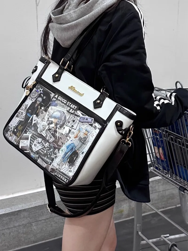 Ita Bag Sweet Transparent Underarm Bags for Women High-capacity PU Shoulder Bag Spring All Match Display Crossbody Bag 2