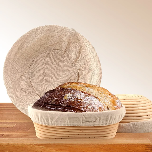 Bread Proofing Baskets, Oval Shaped Dough Proofing Bowls with Liners  Perfect for Professional & Home Sourdough Bread Baking