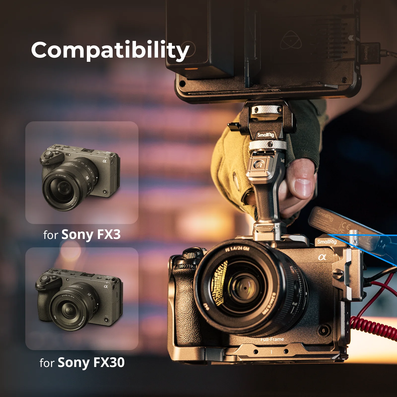 SmallRig HawkLock Quick Release Advanced Cage Kit for Sony FX3 / FX30 Camera Wit