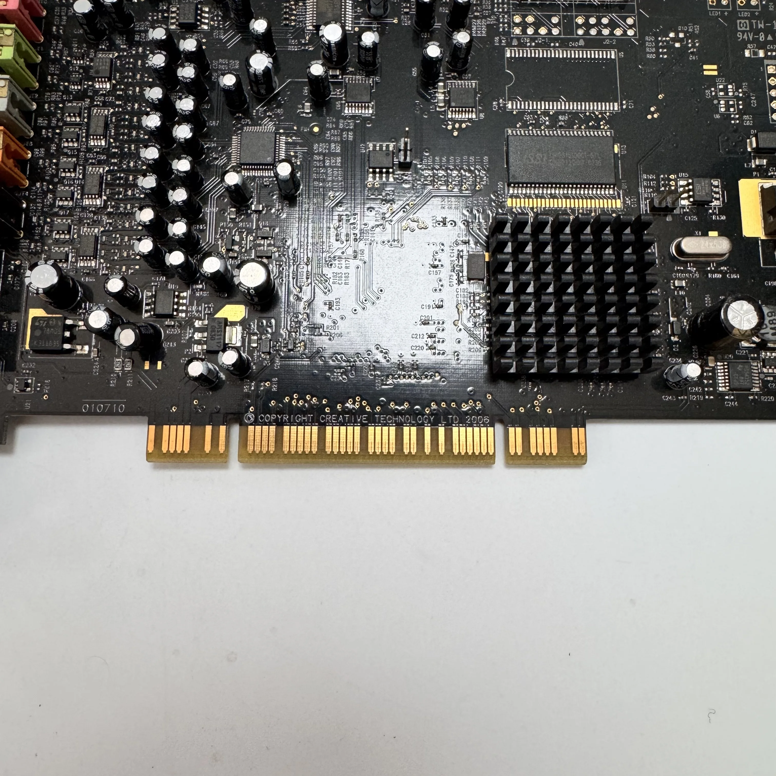 중고 X-Fi Xtreme Music 7.1 채널 PCI 사운드 카드, 고급형 X-Fi 시리즈 7.1 서라운드 사운드 109dB 광입력
