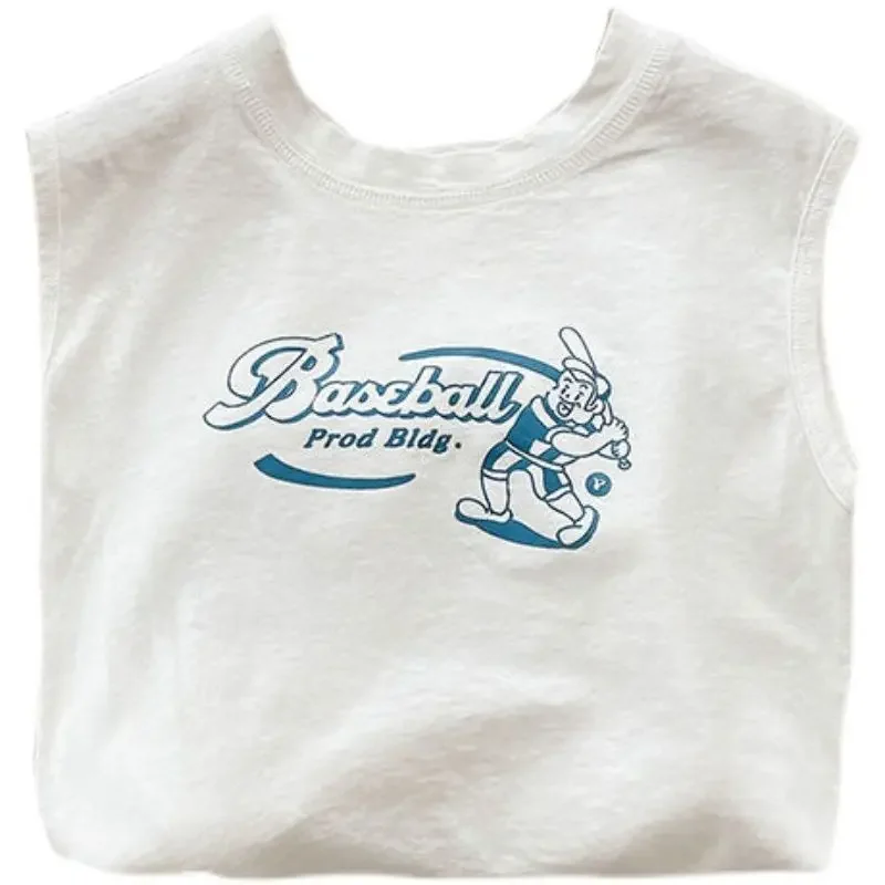 Stylish Cotton T-Shirt For Children Loose Fit Summer Korean Style Unisex Kids Fashionable Clothing