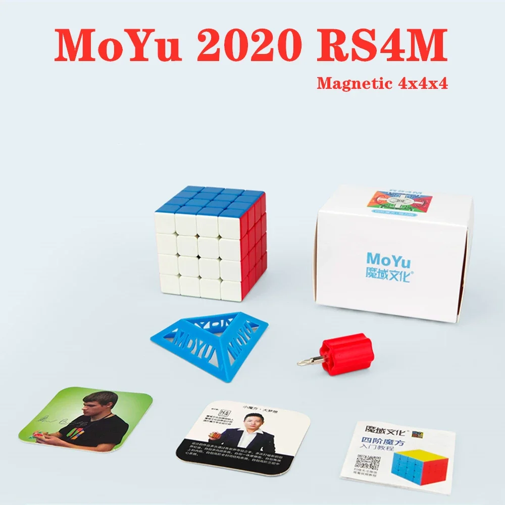 

[Picube] Moyu RS4M 2020 Magnetic 4x4x4 Magic cube 4x4 Speed Cube 2020 RS3M Magnet 3x3x3 Puzzle cube 3x3 Cubo Magico RS4 M RS3 M