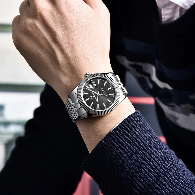 40MM PAGANI DESIGN Men's Automatic Mechanical Watch Luxury Sapphire Glass 100M Water Resistant Stainless Steel NH35 Reloj Hombre mechanical watch