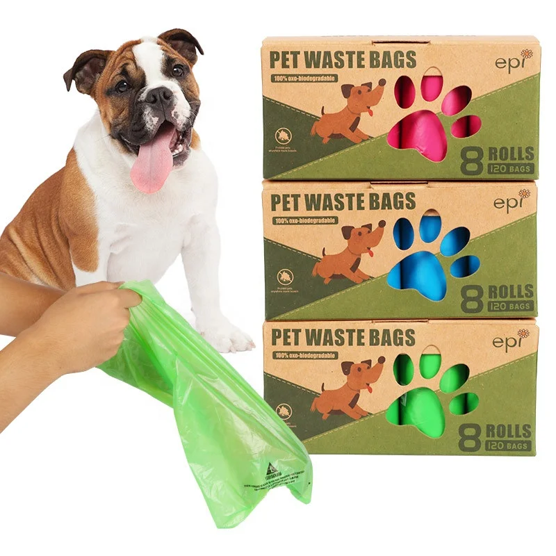 

EPI 100% Oxo-biodegradable Pet Trash Bags Dogs Pick Up Customized Waste Bags