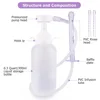 300/600ML Reusable Vagina Irrigator Syringe Anal Cleaner Enemator Vaginal Washing Device Kit Female Vaginal Enema Douche Shower 5
