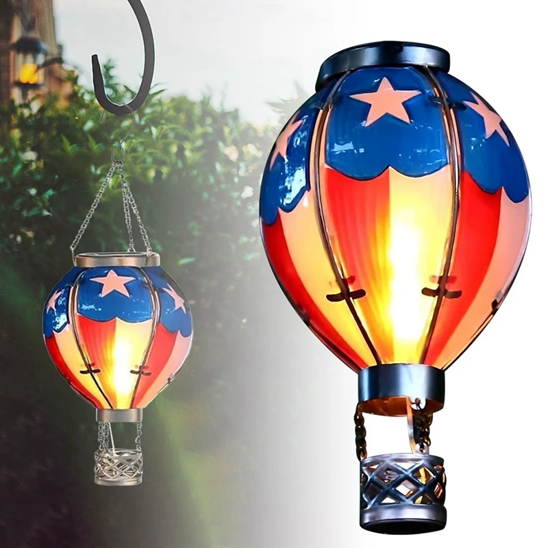 

Solar Powered Hot Air Balloon Light Lantern Outdoor Garden Yard Hanging Decors LED Lights Christmas Decoration 32Cm Easy To Use
