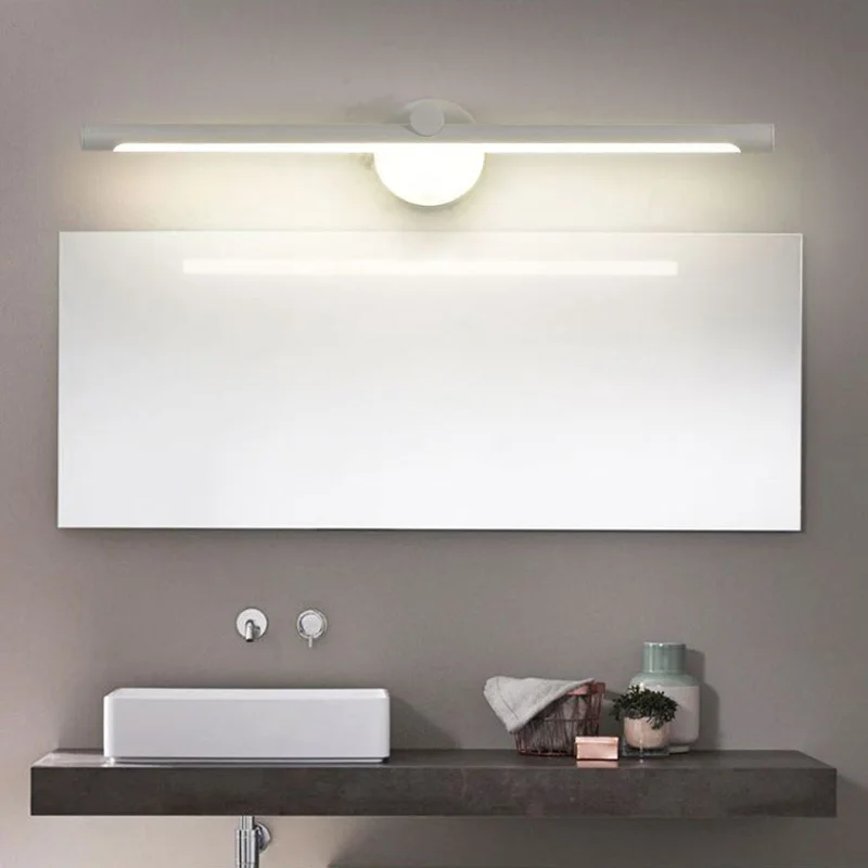 Mirror Light LED Wall Lamp With Switch Touch Dimming Motion Sensor Bathroom Wall Light 40cm 55cm AC85 - 265V Indoor Lighting