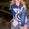 Women Oversized Sweater Racing Cardigan Girl Y2K Retro Hip Hop Knitted Sweater Vintage Pullover Casual Sweater Hipster Top 2023 1