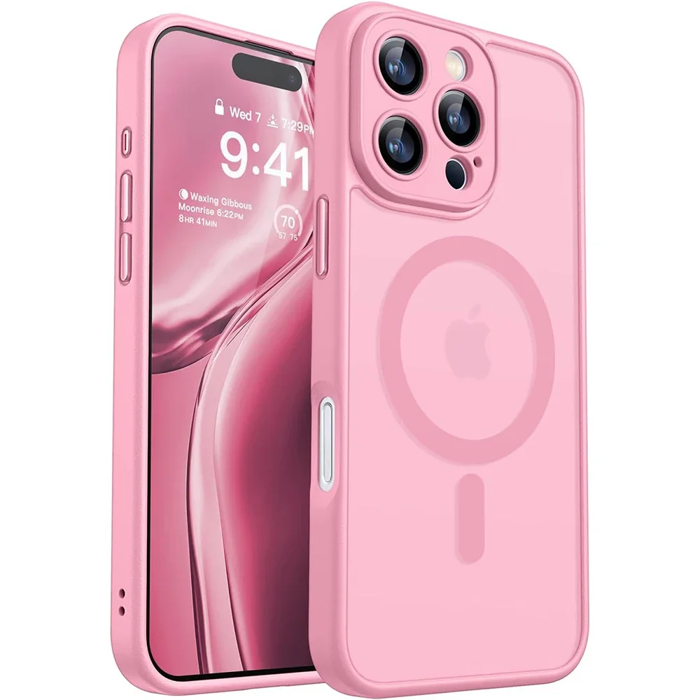 Luxury Transparent Candy Color Matte Hybrid Hard Case with Soft Magnetic Feature