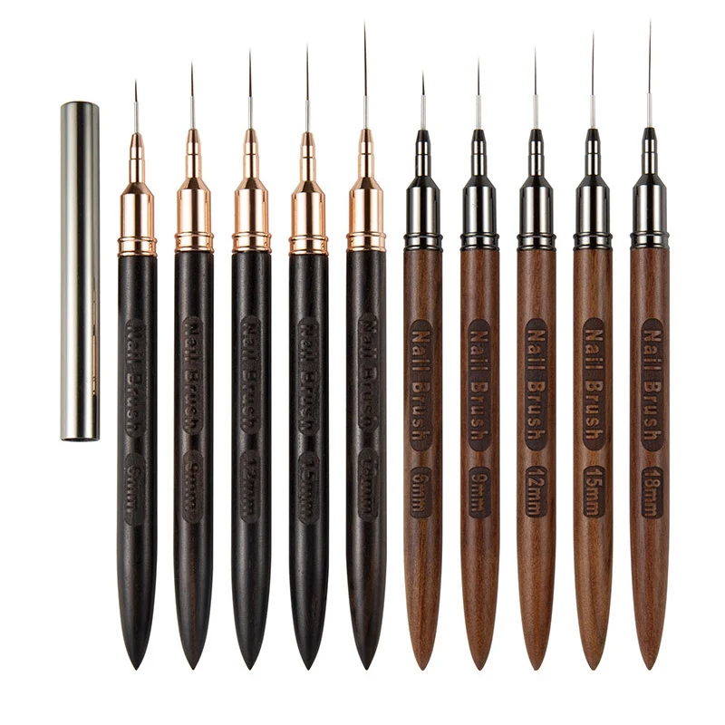 Sandalwood Nail Art Needle Tube Wire Drawing Pen Ultra-Fine Wire Drawing Pen Set Colored Hook Brush