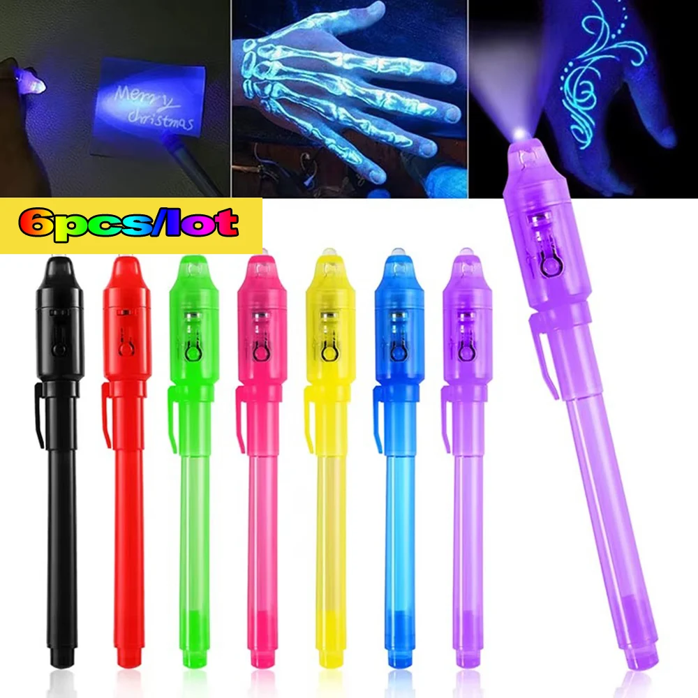 Invisible Ink Pen Secret Message Spy Pen 6pcs Invisible Ink Pen