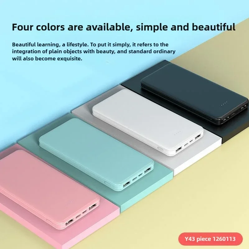 Portable Power Bank 10W Super Fast Charger 20000mAh Ultra Large Capacity Dual Output Dual Input Design External Battery Pack 3