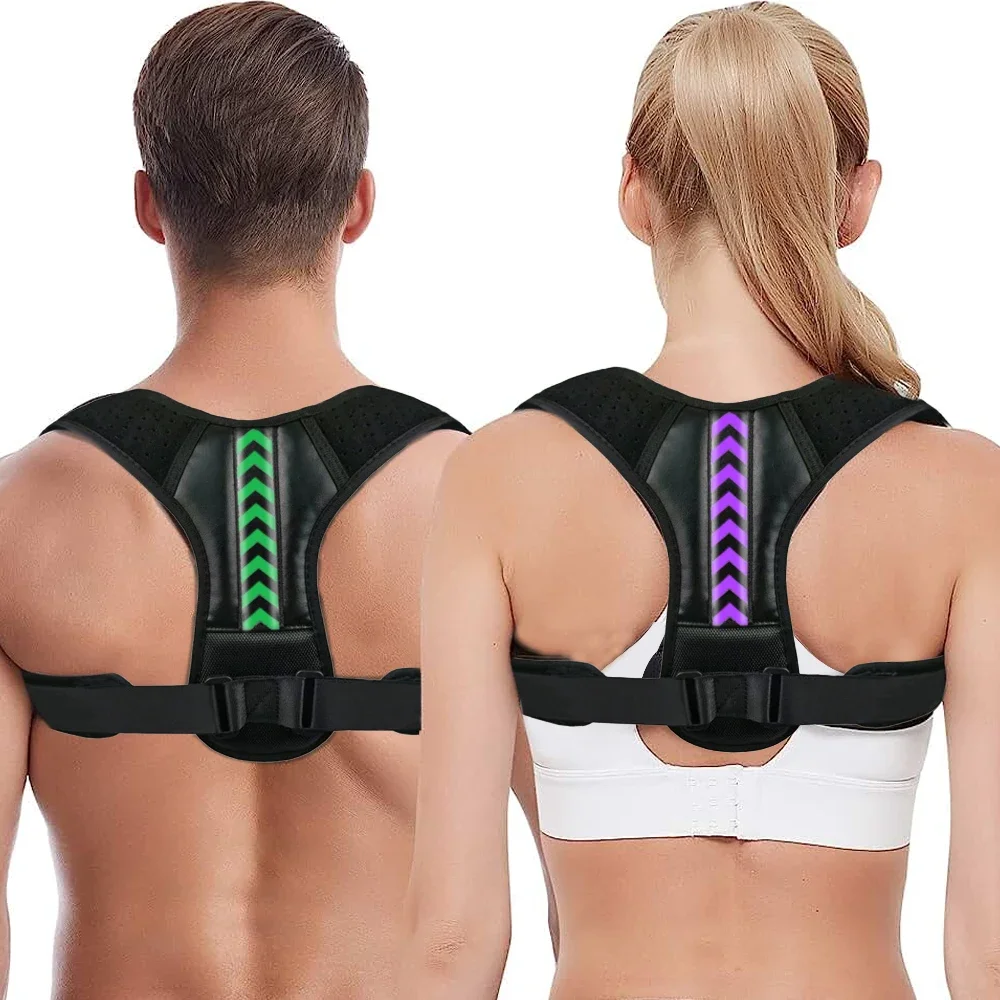 

Women Men Adjustable Back Posture Corrector Invisible Upper Back Brace Support & Providing Pain Relief From Neck Back Shoulder