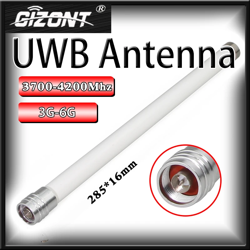 

N male antenna 3G-6G 3.7G-4.2G UWB antenna Omnidirectional outdoor base station high gain fiberglass waterproof antenna