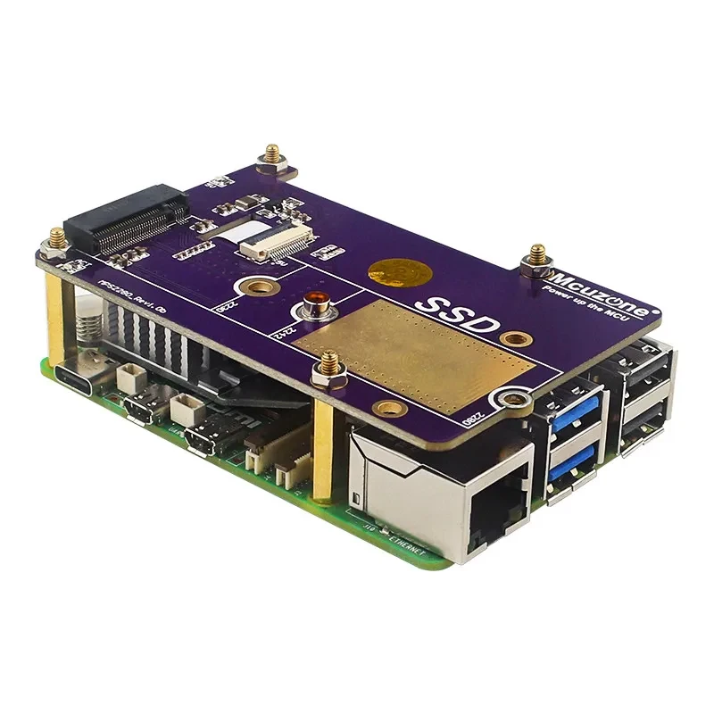 ZDE ZP518 Scheda Di Espansione PCIe A Doppio M.2 NVMe Per Raspberry Pi 5 - Supporta SSD 2230/2242