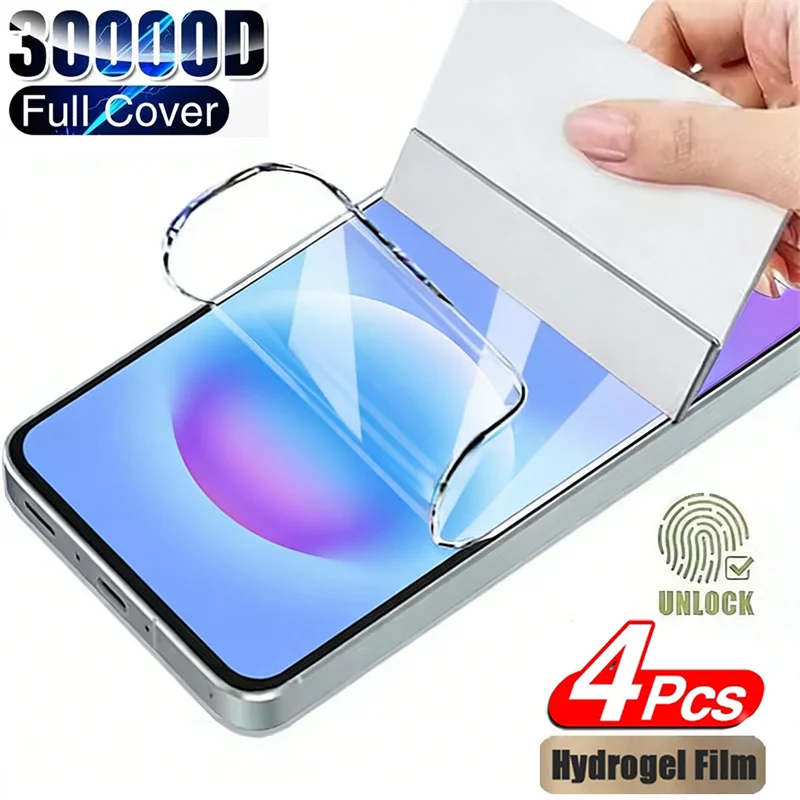 4-Pack Hydrogel Screen Protector Film