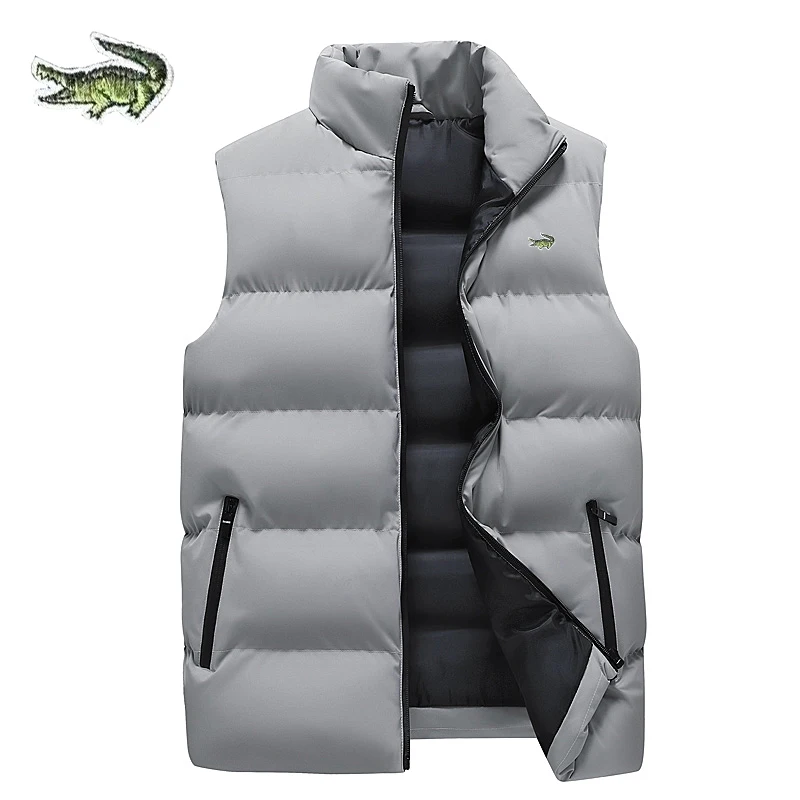 

2024Cotton Jacket High Quality Brand Coats Vest Jacket Men's Fall and Winter Casual Comfortable Sleeveless Thickened