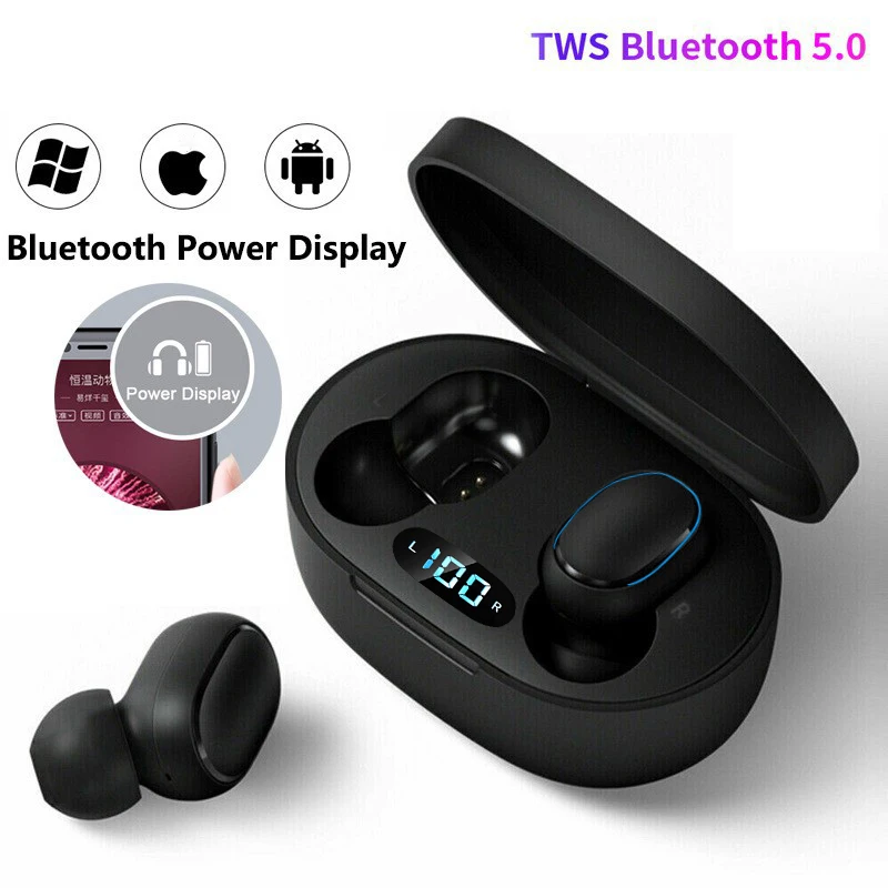 Wireles Headphone Stereo Sports Waterproof Earbuds Headsets With Microphone Dual Stereo LED digital display E7S TWS Bluetooth best workout earbuds